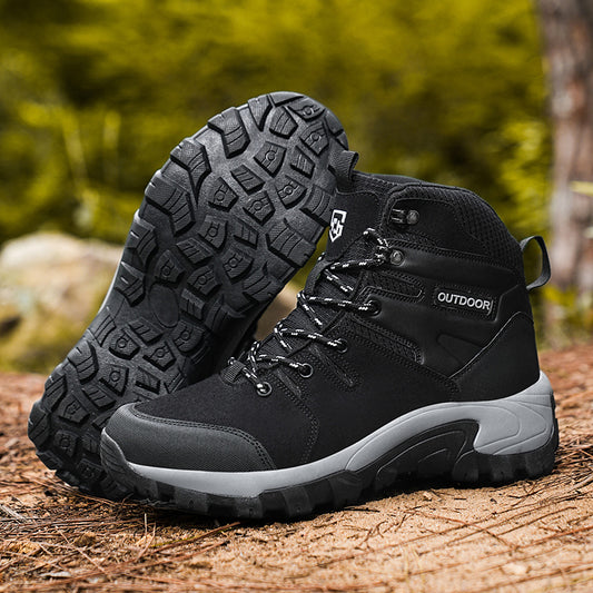 Men's High-Top Outdoor Hiking Boots — Waterproof & Non-Slip Tactical Boots for Camping & Hiking (US Sizes 6-15)