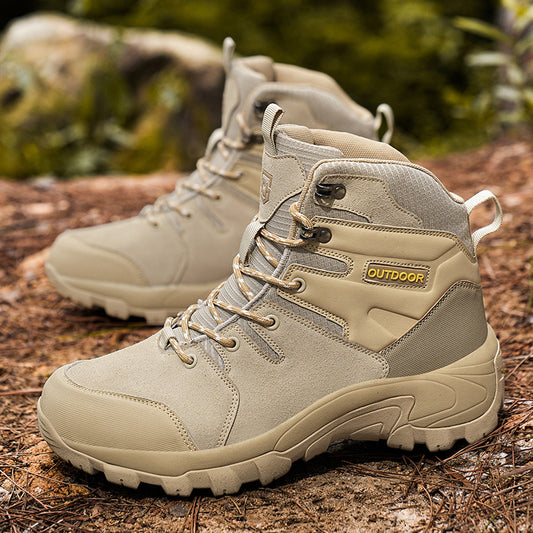 Men's High-Top Outdoor Hiking Boots — Waterproof & Non-Slip Tactical Boots for Camping & Hiking (US Sizes 6-15)