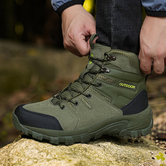 Men's High-Top Outdoor Hiking Boots — Waterproof & Non-Slip Tactical Boots for Camping & Hiking (US Sizes 6-15)